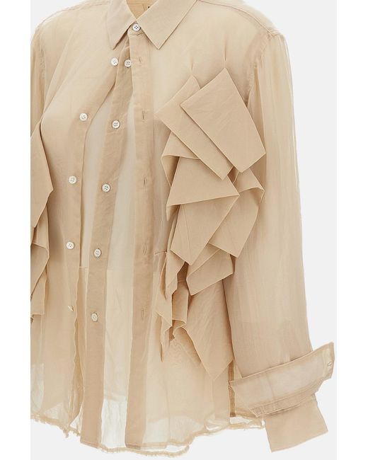 Comme des Garçons Natural Collared Long-Sleeved Shirt