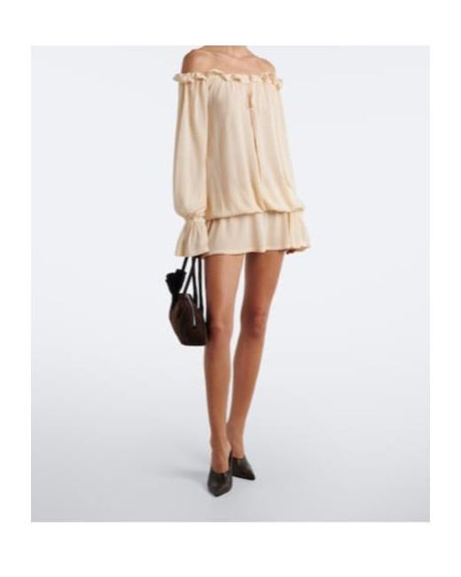 AYA MUSE Natural Cryo Ruffled Minidress