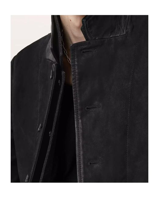AllSaints Black Button-Up Jacket for men