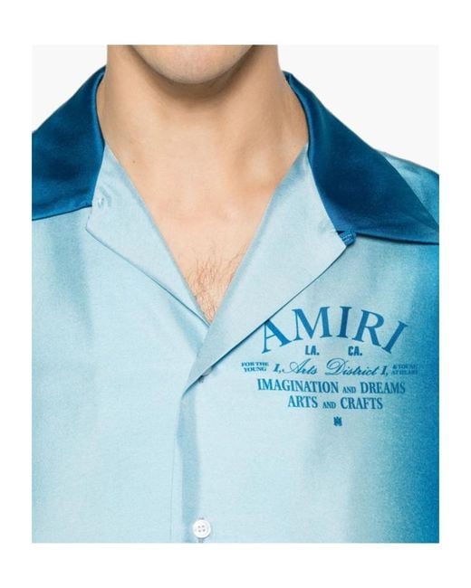 Amiri Blue Short-Sleeved Shirt for men