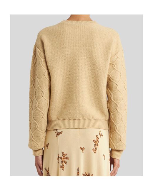 Etro White Embroidered Crewneck Jumper
