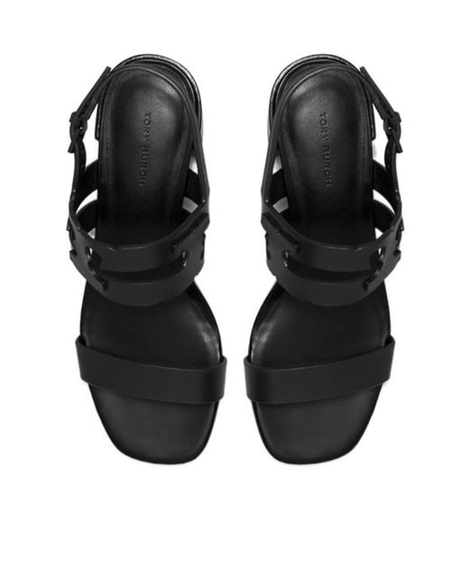 Tory Burch Black Ines Heeled Sandal