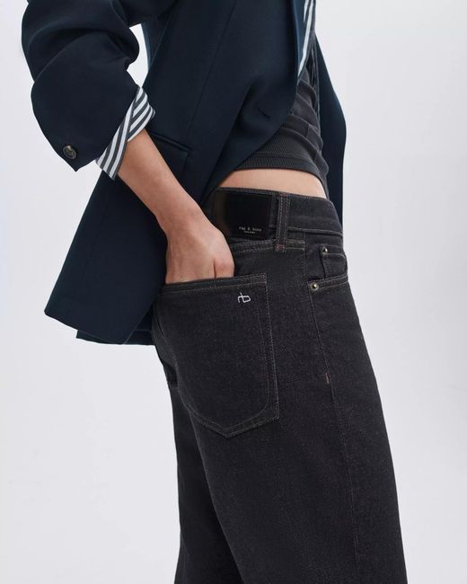 Rag & Bone Blue Straight-Leg Jeans