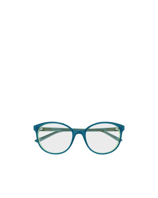Gucci Blue Eyewear Round Frame Glasses