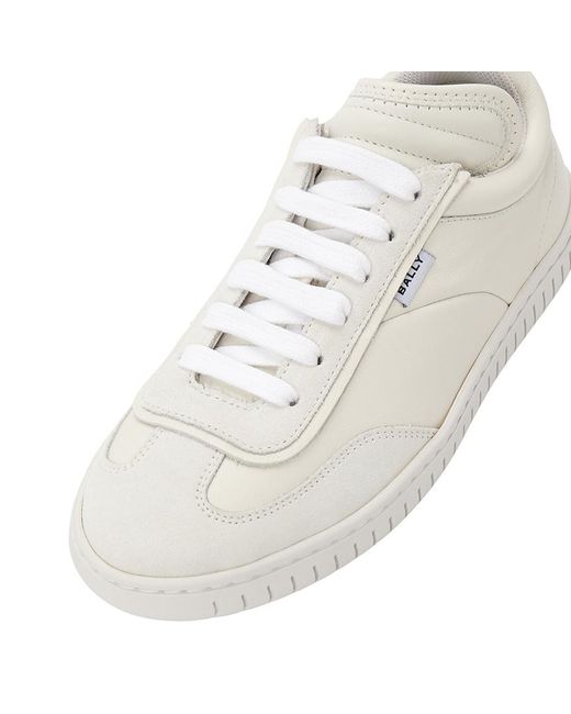 Bally White Lace Up Sneakers