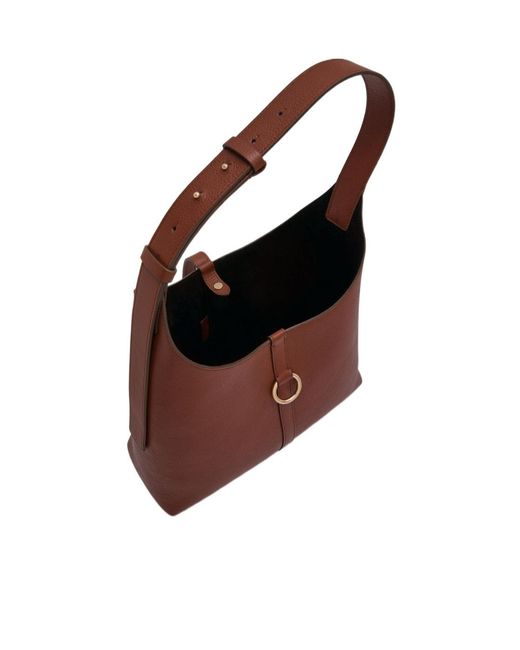 Strathberry Brown Kite Bar-Detail Shoulder Bag