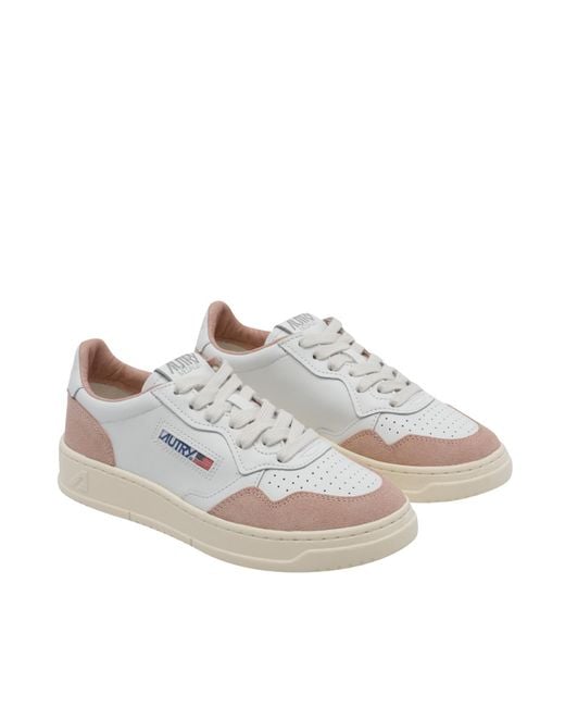 Autry White Round-Toe Sneakers