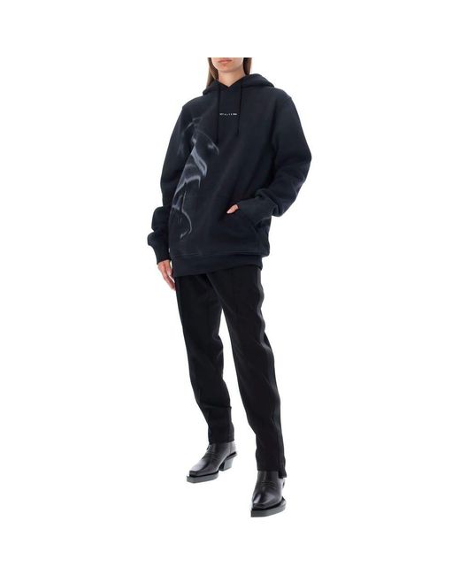 1017 ALYX 9SM Blue Logo-Print Wave Hoodie for men