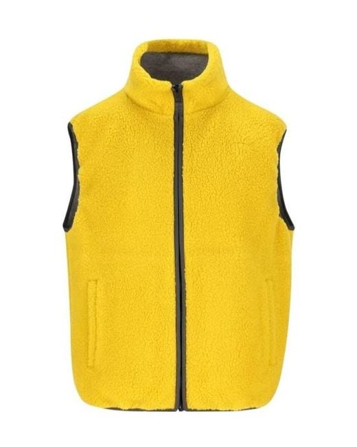 Givenchy Yellow High-Neck Zipped Vest for men