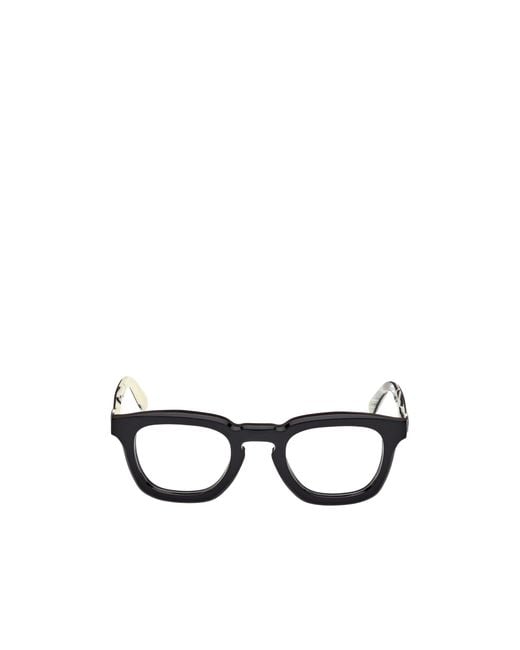Moncler White Eyewear Square Frame Glasses for men