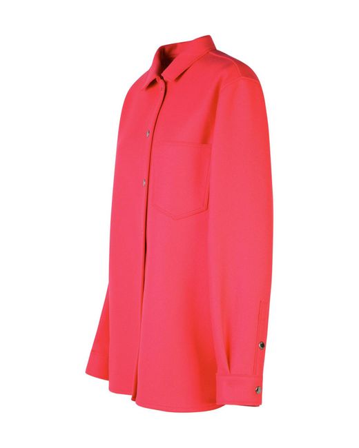 Moschino Pink Jeans Oversized Button-Up Knitted Shirt