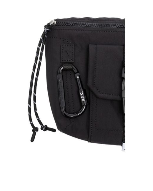 A.P.C. Black Treck Buckle-Fastening Carabiner Belt Bag