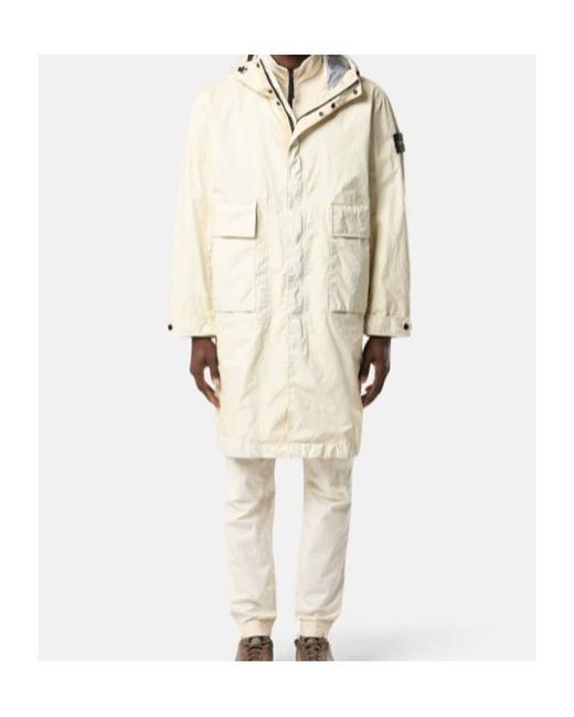 Stone Island White Elasticated Waistband Cargo Pants for men