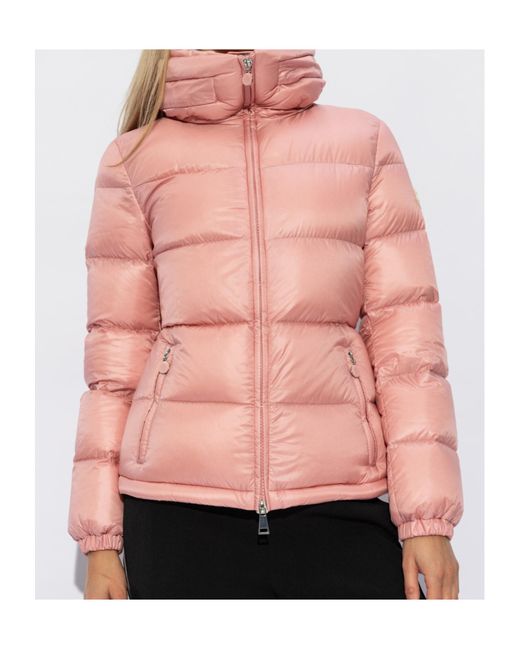 Moncler Pink Douro Zip-Up Puffer Jacket