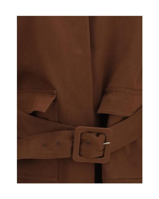 Fabiana Filippi Brown Cropped Belted Jacket