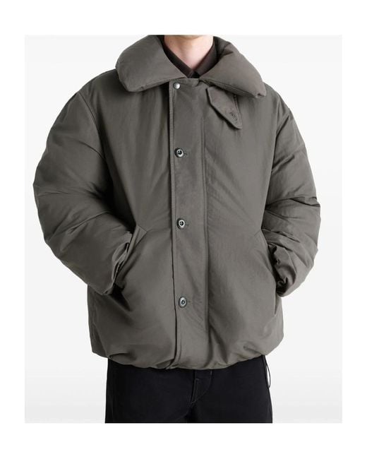 Lemaire Gray Long-Sleeved Puffer Jacket for men