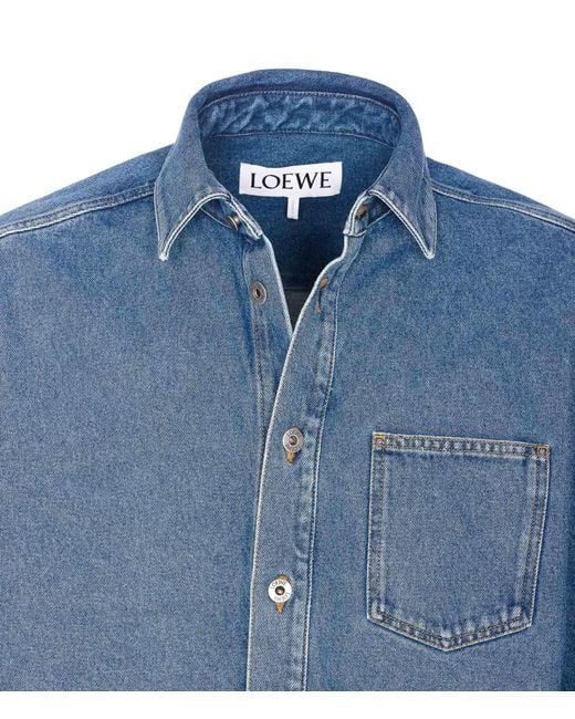 Loewe Blue Anagram Overshirt for men