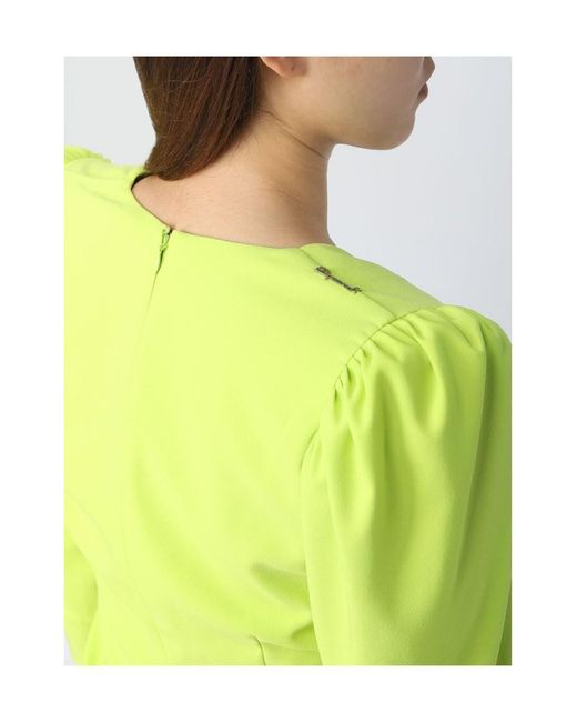 DSquared² Yellow Logo Dress