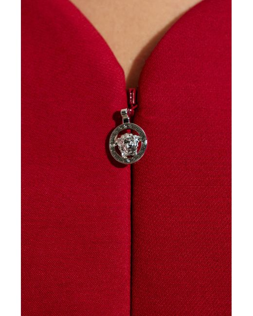 Versace Red Wool Blend Dress