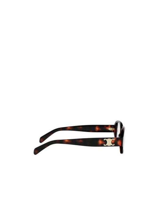 Céline White Full-Rimmed Plano Lenses