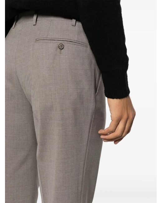 Canali Gray Casual Pants With Belt Loops for men