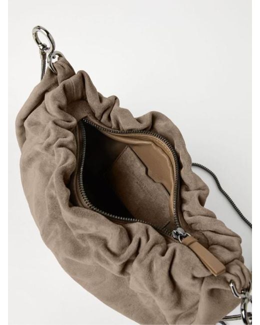 Brunello Cucinelli Metallic Brioche Precious Chain Hobo Bag