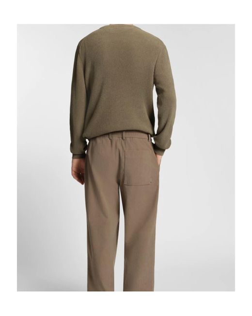 Boss Green Ribbed Crew-Neck Sweater for men