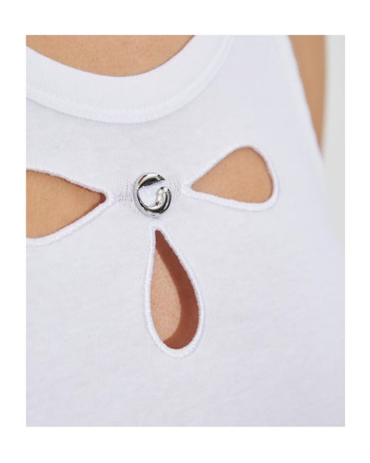 Coperni White Cut-Out Midi Dress
