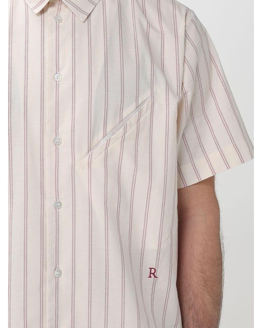 RANRA White Striped Button Shirt for men