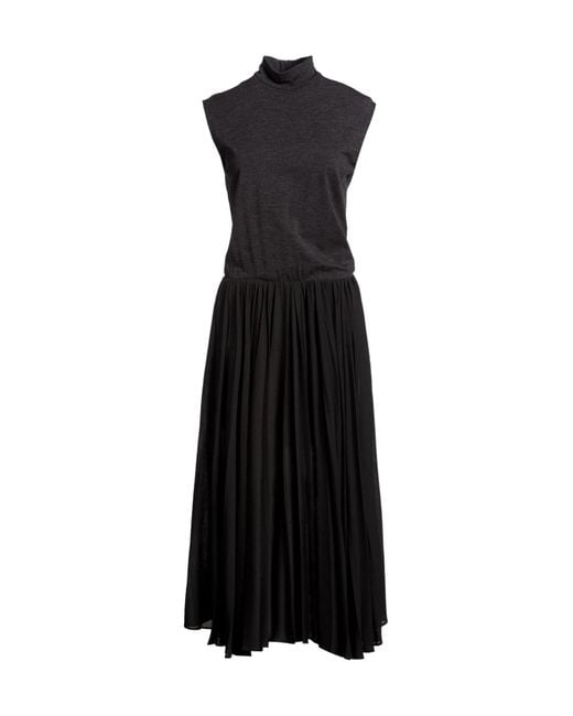 Brunello Cucinelli Black Pleated Dress