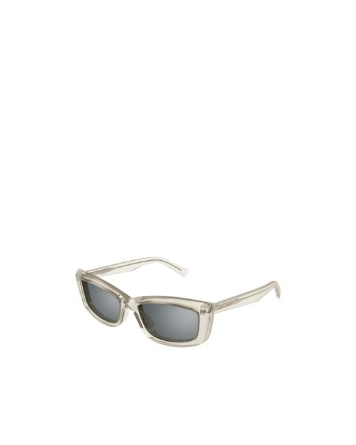 Saint Laurent White Eyewear Cat Eye Frame Sunglasses