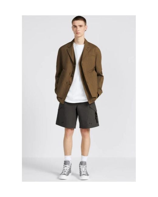 Dior Green Christian Single-Breasted Long-Sleeved Blazer for men