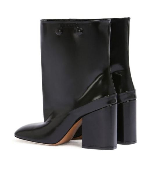 Marni Black Trunkaroo Square-Toe Block-Heel Ankle Boots