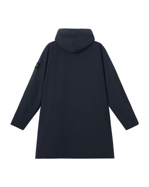 Stone Island Blue Windproof And Waterproof Padded Parka Coat for men