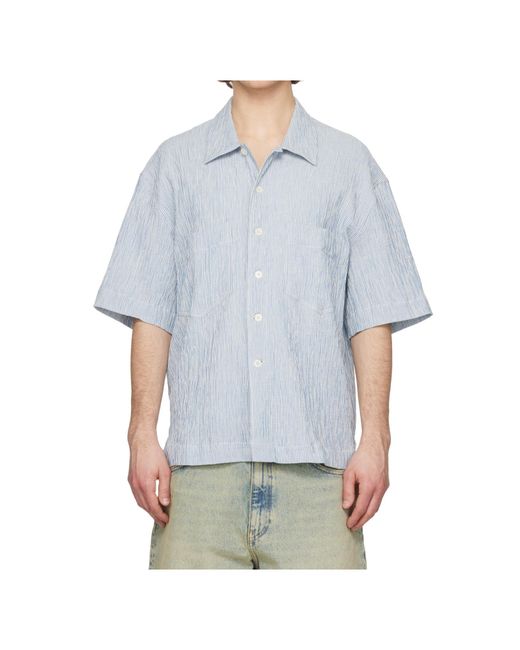 sunflower Blue Adam Striped Short-Sleeve Shirt for men