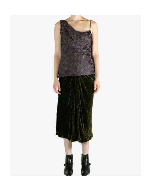 Dries Van Noten Black Ceyon Asymmetric Top