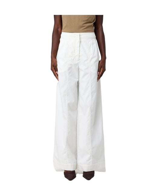 Max Mara White Side Pocket Casual Pants