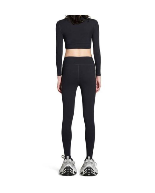 Balenciaga Blue Activewear Long-Sleeved Sports Bra