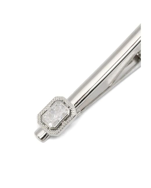 Tateossian White Diamond-Set Tie Clip for men