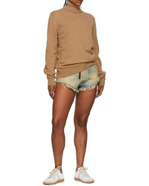 Maison Margiela Brown Roll-Neck Knitted Jumper for men