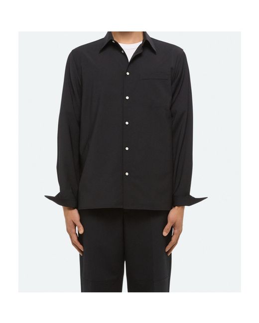 Helmut Lang Black Wool Classic Shirt for men