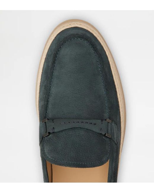 Tod's Blue Suede Loafers for men