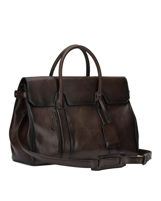 Officine Creative Black 'Bostonian 001' Travel Bag for men