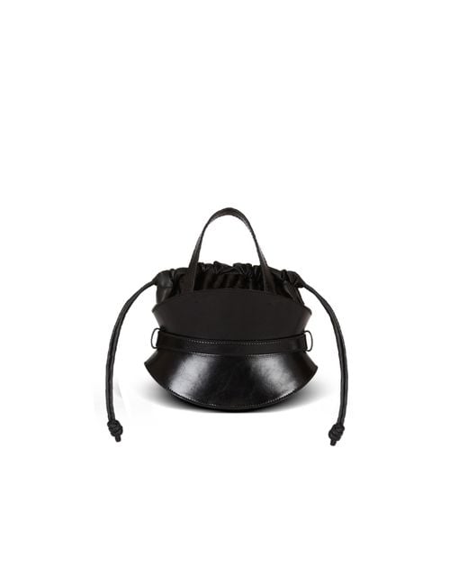 Balmain Shuffle Mini Leather Bag Black