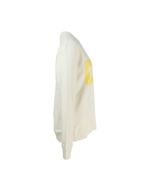 MSGM Yellow Logo Details Hoodie