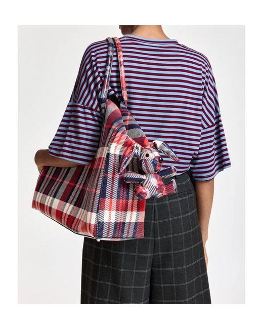 Essentiel Antwerp Blue Kriss Striped Brooch T-Shirt
