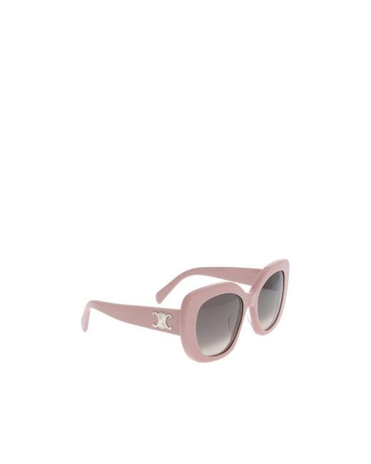 Céline Pink Triomphe 06 Oversize-Frame Sunglasses