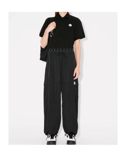 KENZO Black Boke Flower 2.0 Embroidered Polo Shirt