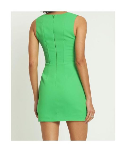 GIUSEPPE DI MORABITO Green Cady Envers Satin Mini Dress