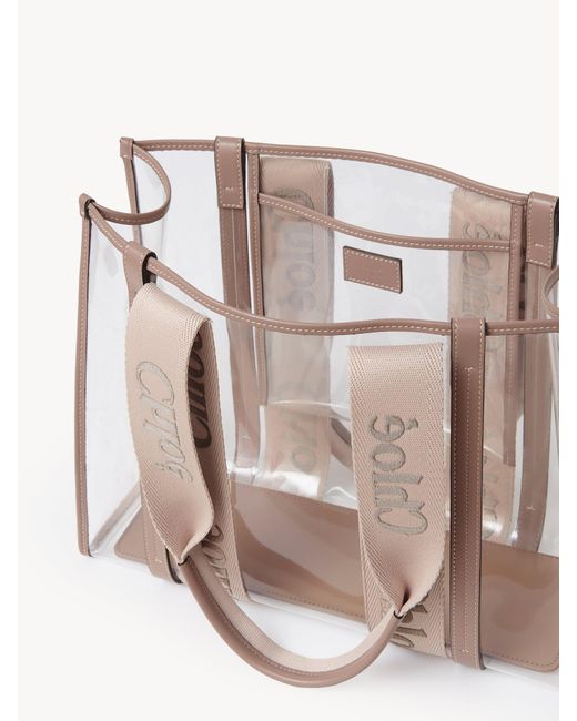 Chloé White Chloé Woody Tote Bag